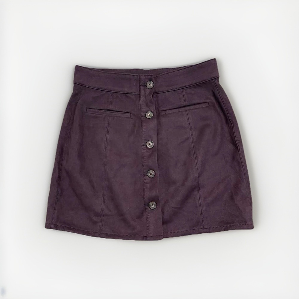 maurices brown faux suede mini skirt‎ size 12